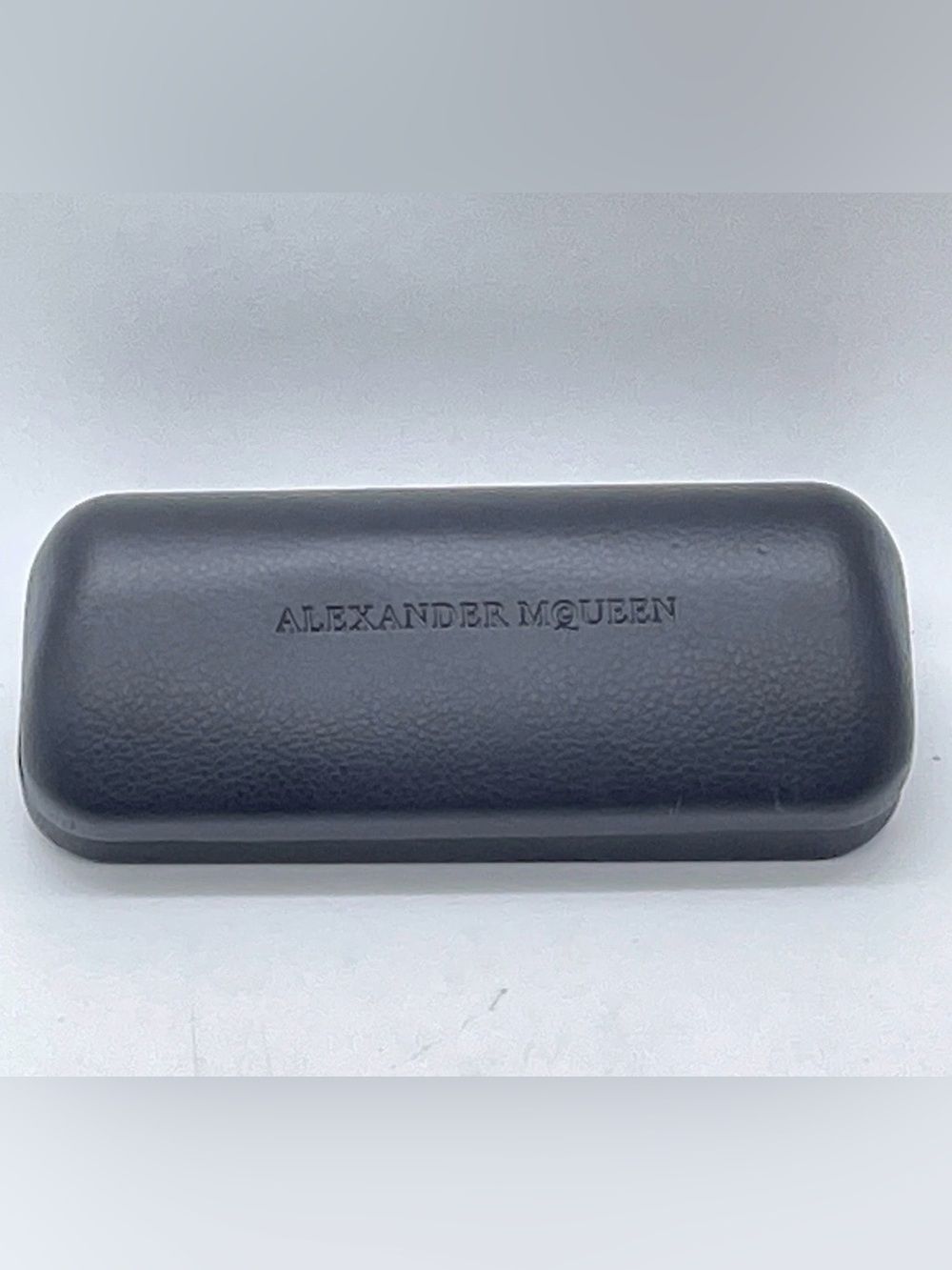 Alexander McQueen Black Embossed Leather Sunglasses Case